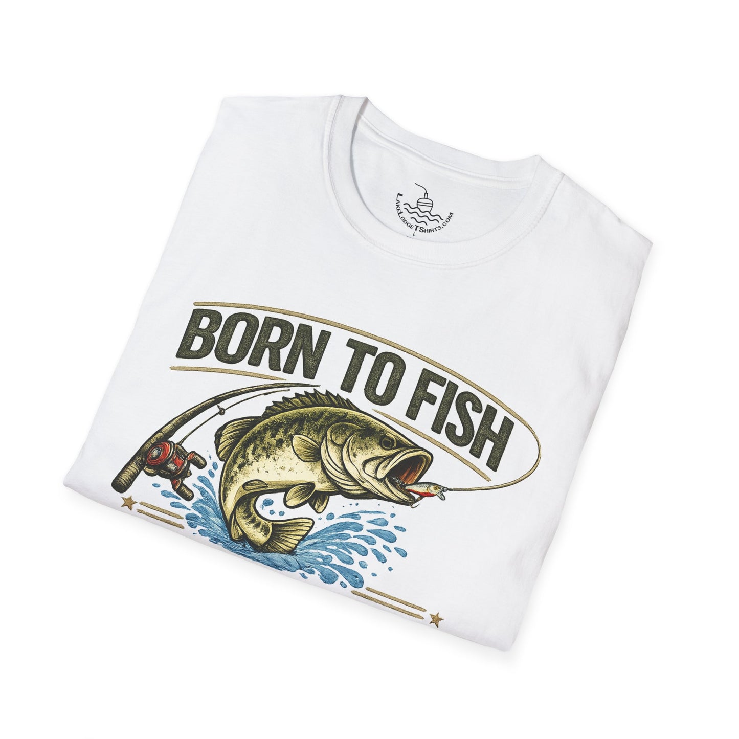 Born to Fish Forced to Work Shirt, Funny Fishing Tee, Fisherman Angler Funny Shirt, Father's Day, Grandpa, New Job Gift
