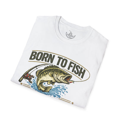 Born to Fish Forced to Work Shirt, Funny Fishing Tee, Fisherman Angler Funny Shirt, Father's Day, Grandpa, New Job Gift