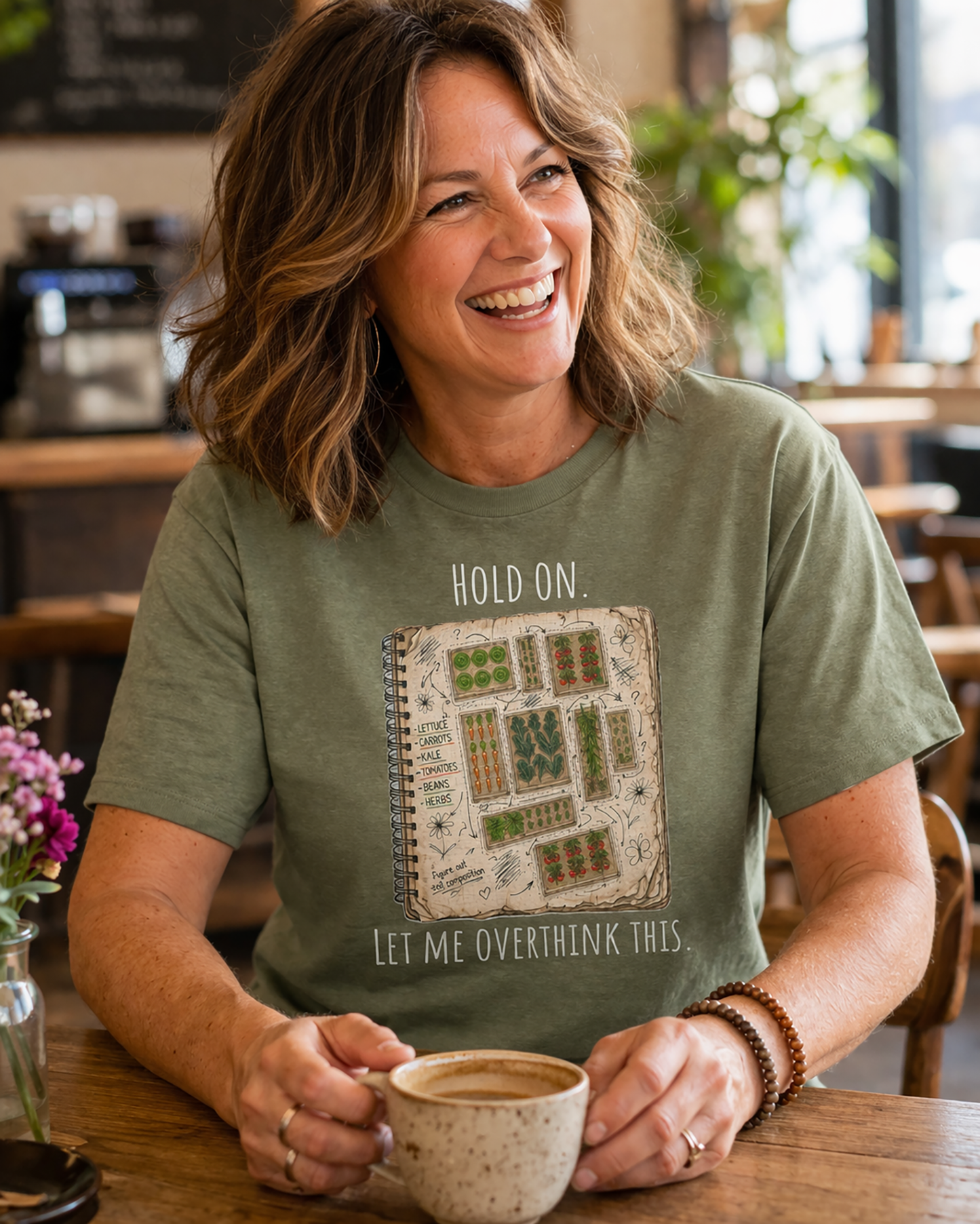 Garden Planning Shirt, Hold On Let Me Overthink This Gardening Humor, Planting Guide Map Drawing, Vegetable Garden Shirt