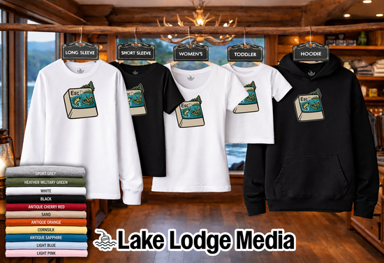 Escape Key Bass Fishing Hoodie, Jon Boat Graphic Tee, Angler Gift Shirt, Outdoors Lake Camping Tee, Fisherman Humor