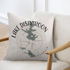 Pillow with Lake Disharoon Georgia map and compass graphic.
