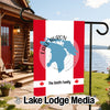 Garden flag with Lake Huron map, Ontario text, and "The Smith Family".
