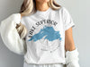 White t-shirt with Lake Superior map and compass design, includes Wisconsin text.