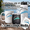 Mug, tumbler, and water bottle with Kiawah Island map and compass design.