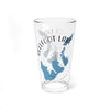 Clear glass pint glass with Reelfoot Lake map and Tennessee text.
