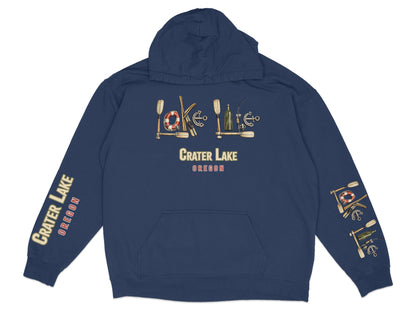 Crater Lake Oregon hoodie with lake and outdoor graphics.