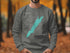 Gray crewneck sweatshirt with "Beautiful Green Bay Wisconsin" and a compass rose.