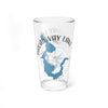Clear glass with "Broadway Lake South Carolina" text and a blue lake map design.