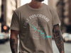 Brown t-shirt with "Lake Panorama" text and compass design.