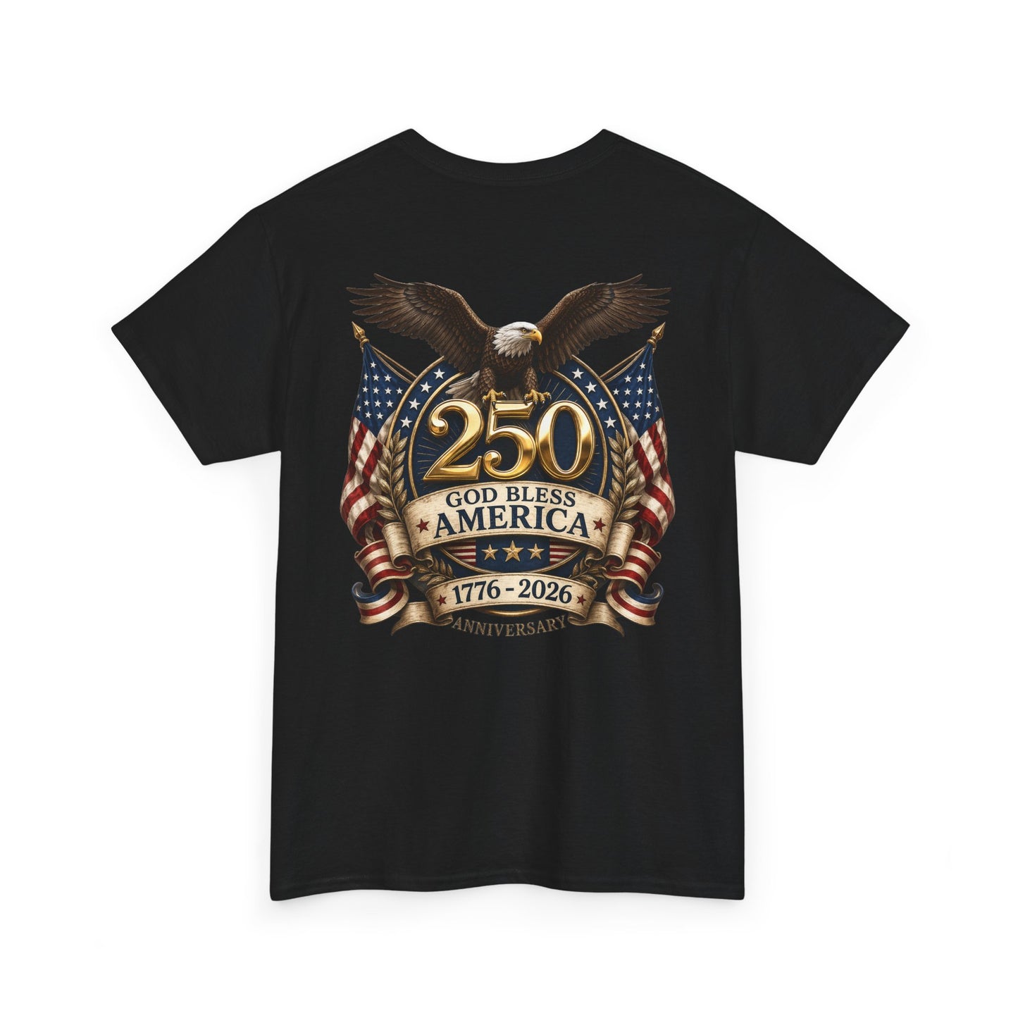 USA 250th Anniversary FREEDOM Shirt | Front and Back Design | Patriotic Fourth of July featuring Bald Eagle American Flag Shirt