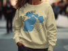 Cream sweatshirt with Floyd Lake Minnesota map and compass design.