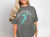Gray t-shirt with Lake Hopatcong map and compass design, New Jersey text.