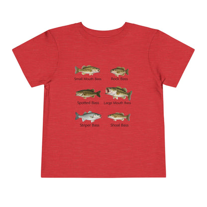 Bass Fish Cute Kids Shirt | Smallmouth, Rock, Spotted, Striper, Largemouth Bass Hipster Fishing Shirt