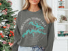 Dark gray sweatshirt with "Mountain Island Lake North Carolina" and lake map.