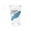 Clear pint glass with "Lake Louise" and a blue lake map graphic.