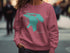 Crewneck sweatshirt with "Beautiful Lake Huron Ontario" map graphic.