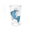 Clear glass with Sylvan Lake map and compass rose design.