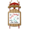 Sled ornament with "Merry Christmas From Lake Sinclair" and map graphic.