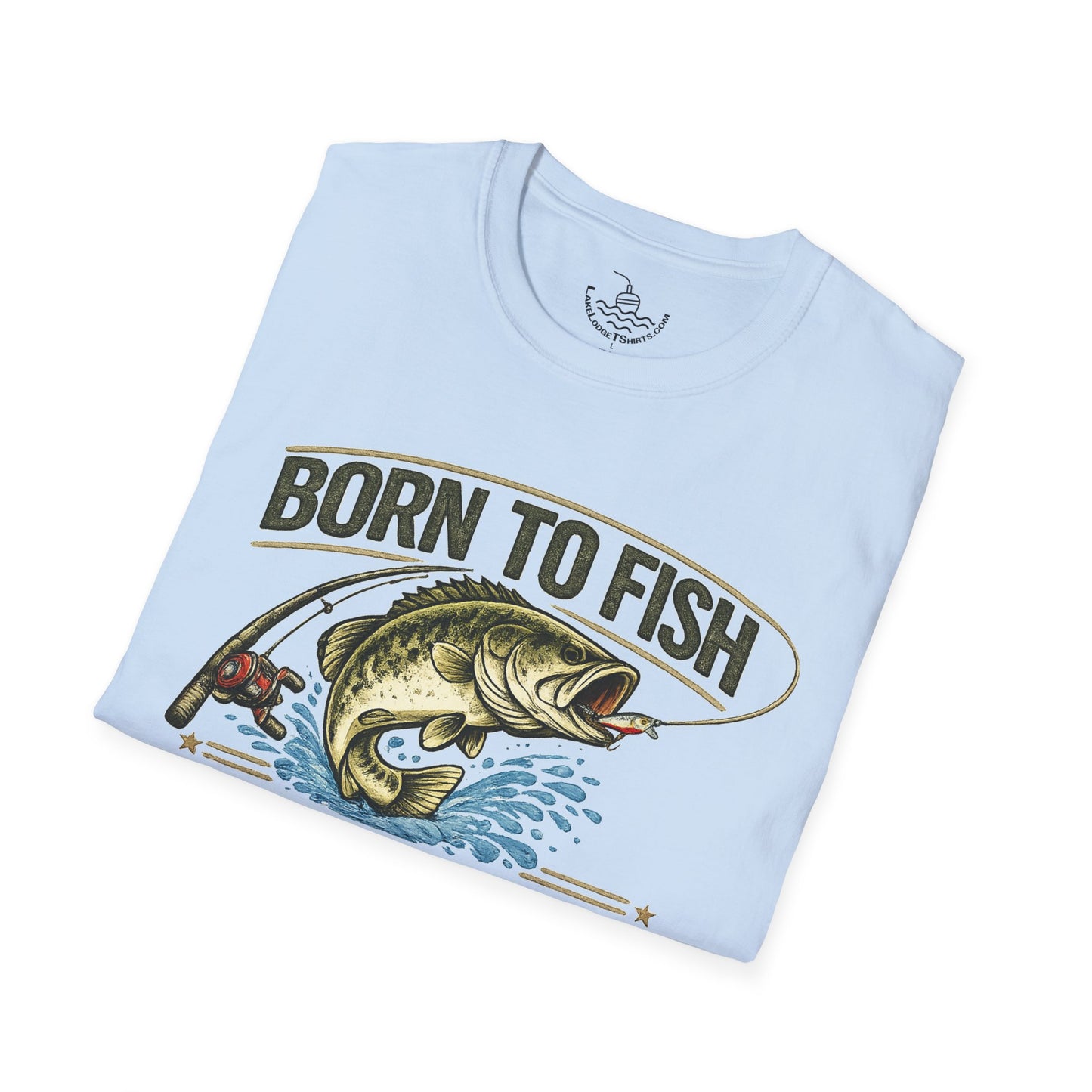 Born to Fish Forced to Work Shirt, Funny Fishing Tee, Fisherman Angler Funny Shirt, Father's Day, Grandpa, New Job Gift