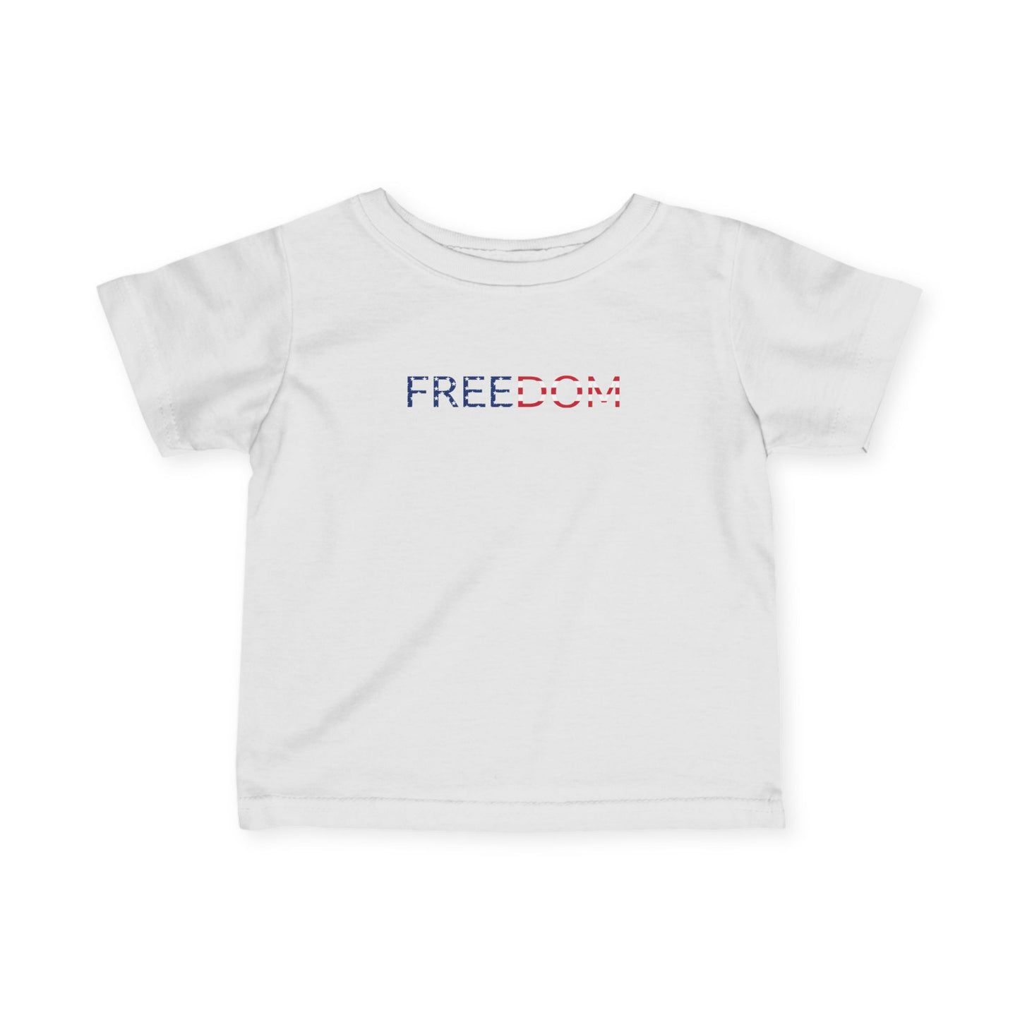 USA Infant Tee 250th Anniversary FREEDOM Baby Shirt | Front and Back Design | Patriotic Fourth July Bald Eagle American Flag