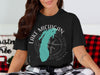 Black t-shirt with Lake Michigan map and compass graphic.