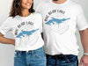 White t-shirts with "Big Bear Lake California" and lake outline compass graphic.