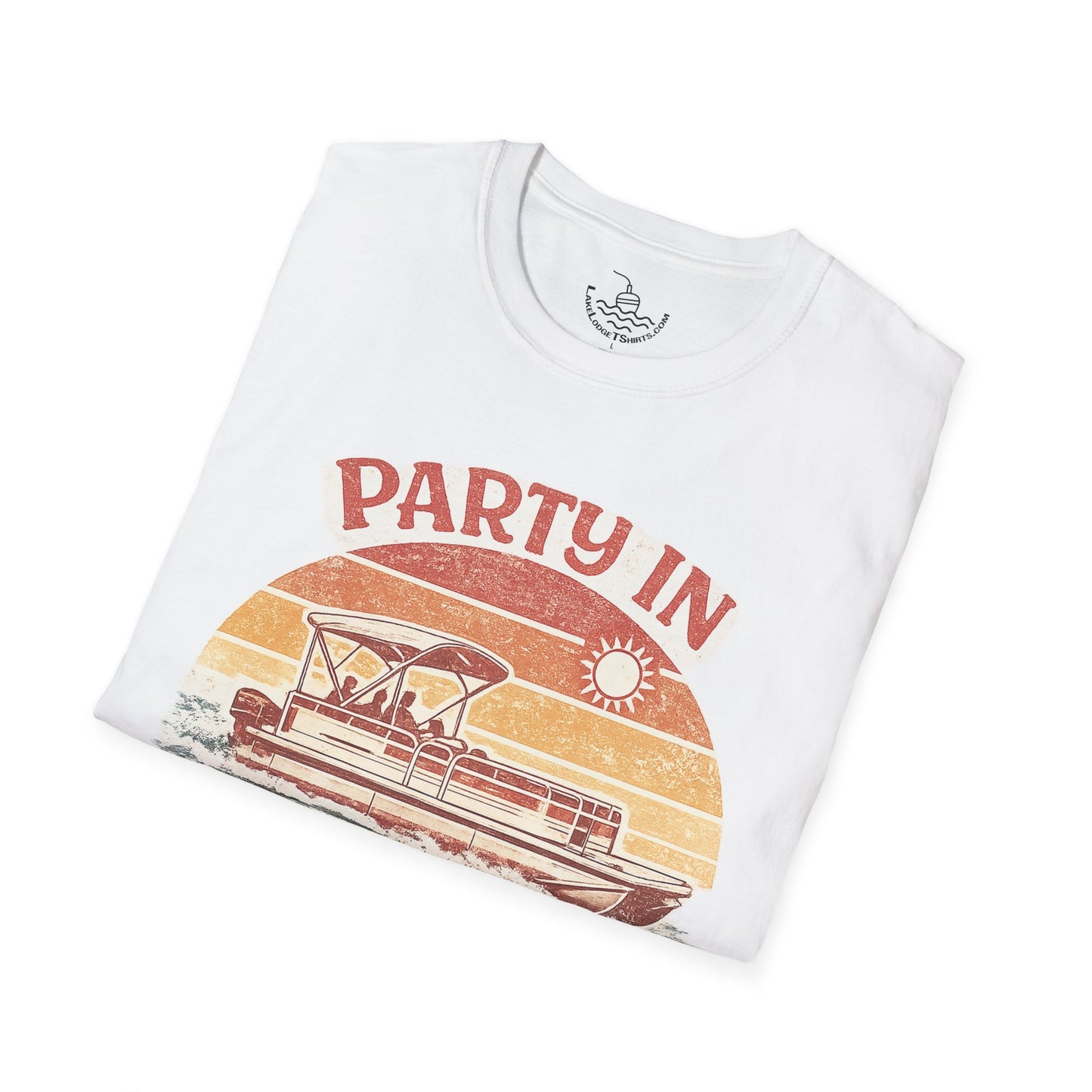 Lake Life Party in Slow Motion Motor Boatin ULTRA SOFT T-Shirt | Retro Shirt for Pontoon Boating Weekend Shirt Gift