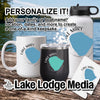 Personalized Lake Mary merchandise including a mug, tumbler, and water bottle.