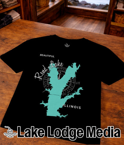 Beautiful Rend Lake Illinois Map Design T-Shirt or Sweatshirt