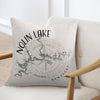 Cushion with Nolin Lake map graphic and compass rose, text "KENTUCKY"