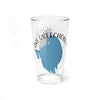 Glass with "Lake Okeechobee Florida" text and blue lake map design.