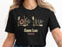 Black t-shirt with Caddo Lake Texas text and lake graphic.