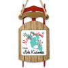 Wooden sled ornament with "Merry Christmas From Lake Kissimmee" text and map.