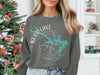 Gray sweatshirt with Kerr Lake Virginia map and compass design.