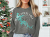 Grey sweatshirt with "Percy Priest Lake Tennessee" map design and compass graphic.