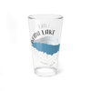 Clear glass pint glass with "Oneida Lake" text and blue lake graphic.