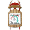 Wooden and metal sled ornament with "Merry Christmas From Lake Lotawana".