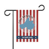 Garden flag with red and white stripes, Lake Mendota map, and "The Smith Family."