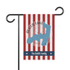 Augur Lake New York flag with red and white stripes and "The Smith Family" text.