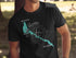 Dark t-shirt featuring Lake Havasu map and compass design with "ARIZONA" text.