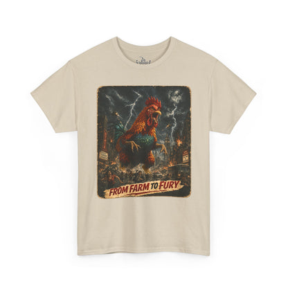 Chicken Shirt From Farm to Table Rooster Pecking Order Shirt, Dinosaur Monster Movie Poster Design, Funny Farm Life