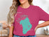 Pink t-shirt with "Lake Istokpoga FLORIDA" and map graphic.