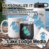 Collection of drinkware featuring Webster Lake map design and personalization options.