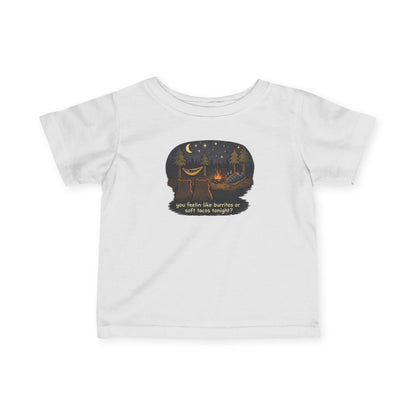 Campfire Bears Humor Baby Toddler Shirt, People in Sleeping Bags are Bear Burritos and Tacos Joke, Camping Smores Shirt