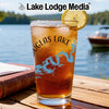 Glass of iced tea with a lemon slice, featuring a map of Douglas Lake and Tennessee text.