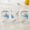 Three glasses display "Lake Rampart Colorado" with a blue lake map and compass design.