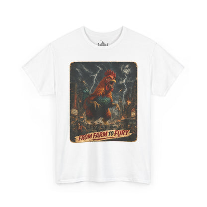 Chicken Shirt From Farm to Table Rooster Pecking Order Shirt, Dinosaur Monster Movie Poster Design, Funny Farm Life