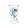 Clear pint glass with "CHATUGE LAKE" text and lake outline graphic.