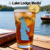 Glass of iced tea with lemon slice and "Lake Wanahoo Nebraska" design.