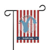 Garden flag with red and white stripes, Lake Union map, and "The Smith Family" text.